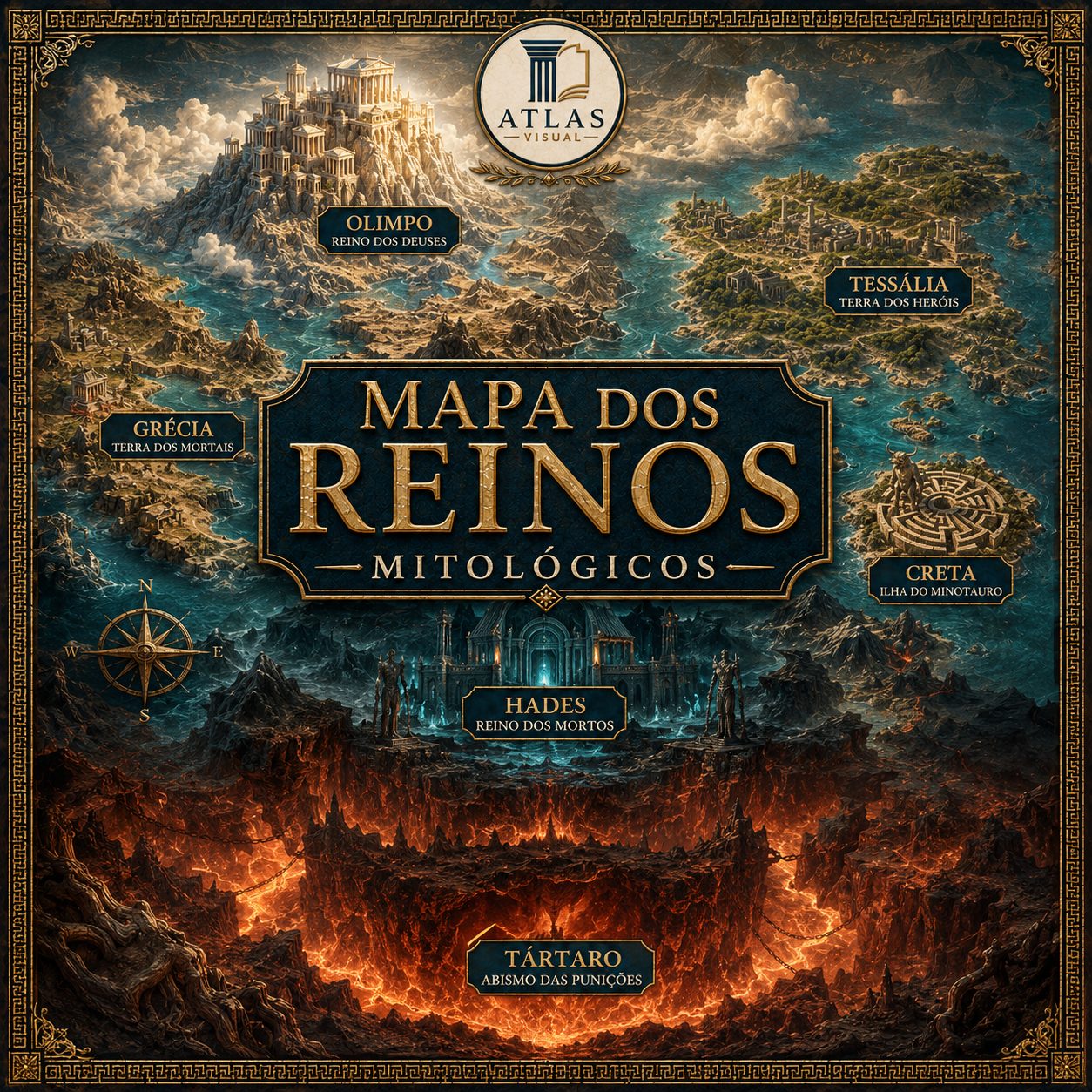Mapa dos Reinos Mitológicos